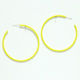 94556, 60MM RUBBER COATED ROUND HOOP EARRING