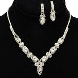 94592, MARQUISE RHINESTONE ACCENT NECKLACE, WEDDING, BRIDAL, PROM