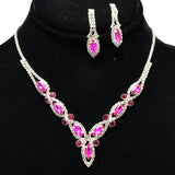 94592, MARQUISE RHINESTONE ACCENT NECKLACE, WEDDING, BRIDAL, PROM
