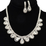 94593, PAVE RHINESTONE NECKLACE, WEDDING, BRIDAL, PROM