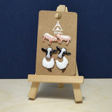 94607, FARM ANIMALS 3D ENAMEL STUD EARRING SET