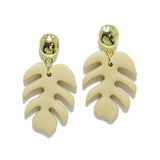 94627, LEAF CLAY RUBBER EARRING