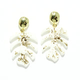 94627, LEAF CLAY RUBBER EARRING