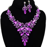 94635, MARQUISE RHINESTONE ACCENT EVENING NECKLACE, WEDDING, BRIDAL, PROM