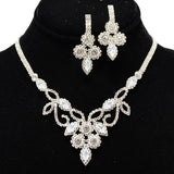94639, CUBIC ZIRCONIA & RHINESTONE EVENING NECKLACE, WEDDING, BRIDAL, PROM