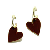94665, EPOXY HEART HOOP EARRING, VALENTINE'S DAY