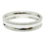 94674, PAVE RHINESTONE SIMPLE ELEGANT BANGLE BRACELET