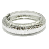 94675, TEXTURED ROUND METAL BANGLE BRACELET