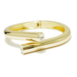 94677, RHINESTONE ACCENT METAL BANGLE BRACELET