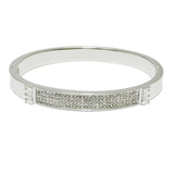 94683, MICROPAVE RHINESTONE ACCENT BANGLE BRACELET
