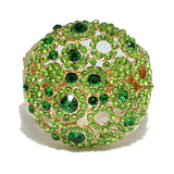 94692, CHUNKY ROUND RHINESTONE ACCENT BANGLE BRACELET