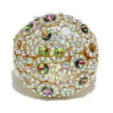 94692, CHUNKY ROUND RHINESTONE ACCENT BANGLE BRACELET