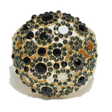 94692, CHUNKY ROUND RHINESTONE ACCENT BANGLE BRACELET