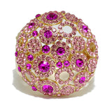 94692, CHUNKY ROUND RHINESTONE ACCENT BANGLE BRACELET