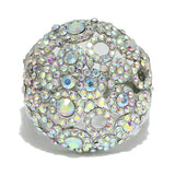 94692, CHUNKY ROUND RHINESTONE ACCENT BANGLE BRACELET