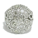 94692, CHUNKY ROUND RHINESTONE ACCENT BANGLE BRACELET