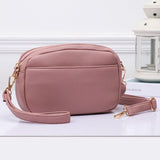 94695, 2 ZIPPER POCKETS FAUX LEATHER MINI CROSSBODY BAG