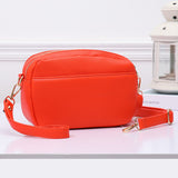 94695, 2 ZIPPER POCKETS FAUX LEATHER MINI CROSSBODY BAG