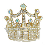 94706, "QUEEN" PAVE RHINESTONE CROWN BANGLE BRACELET