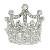 94706, "QUEEN" PAVE RHINESTONE CROWN BANGLE BRACELET