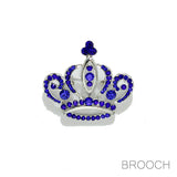 107477, CROWN CRYSTAL RHINESTONE BROOCH PIN