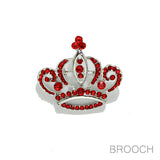 107477, CROWN CRYSTAL RHINESTONE BROOCH PIN