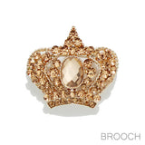 94817, CROWN RHINESTONE PIN BROOCH