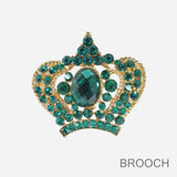 94817, CROWN RHINESTONE PIN BROOCH
