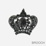 94817, CROWN RHINESTONE PIN BROOCH