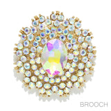 94823, OVAL RHINESTONE ACCENT PIN BROOCH