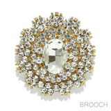 94823, OVAL RHINESTONE ACCENT PIN BROOCH
