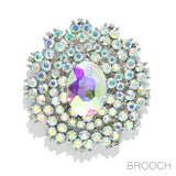 94823, OVAL RHINESTONE ACCENT PIN BROOCH