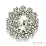 94823, OVAL RHINESTONE ACCENT PIN BROOCH