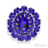 94823, OVAL RHINESTONE ACCENT PIN BROOCH
