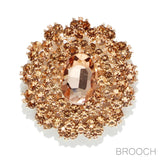 94823, OVAL RHINESTONE ACCENT PIN BROOCH