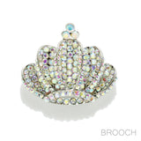 94825, CROWN RHINESTONE PIN BROOCH