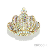 94825, CROWN RHINESTONE PIN BROOCH