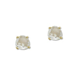 108425, GOLD DIPPED GEOMETRIC GLASS STONE STUD EARRING