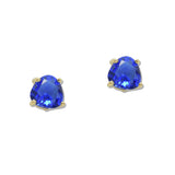 108425, GOLD DIPPED GEOMETRIC GLASS STONE STUD EARRING