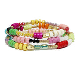 94847, MIXED BEAD MULTI LAYERED STRETCH BRACELET