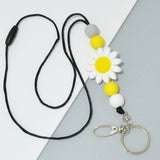 94859, RUBBER FINISHED SUNFLOWER ID TAG NECKLACE