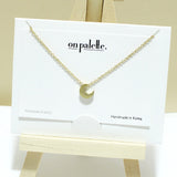 94886, 14K GOLD DIPPED, DAINTY CRESCENT MOON SLIDE CHARM NECKLACE