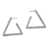 94912, TEXTURED TRIANGLE HOOP EARRING