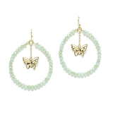 94918, BUTTERFLY ACCENT BEADED EARRING