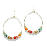 94921, MIXED BEAD ROUND EARRING