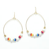 94921, MIXED BEAD ROUND EARRING