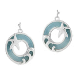 94925, STARFISH ACCENT ROUND DANGLE EARRING