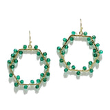 94926, GEOMETRIC HEXAGON BEADED EARRING