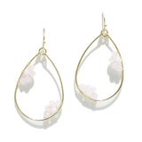 94931, TEARDROP FLOWER ACCENT EARRING