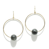 94932, SINGLE STONE ACCENT ROUND EARRING